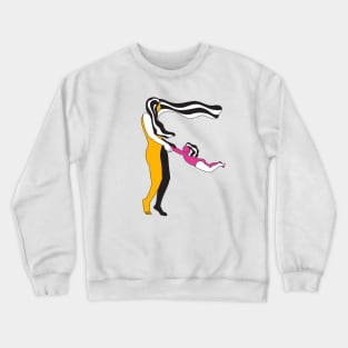 F of Mom and Daughter Crewneck Sweatshirt